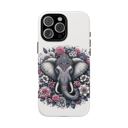 Ornate Floral Elephant Mobile Cover – Elegant Bohemian Art