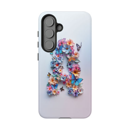 Floral Letter A Phone Case – Personalized Aesthetic Cover for iPhone, Samsung & Google Pixel