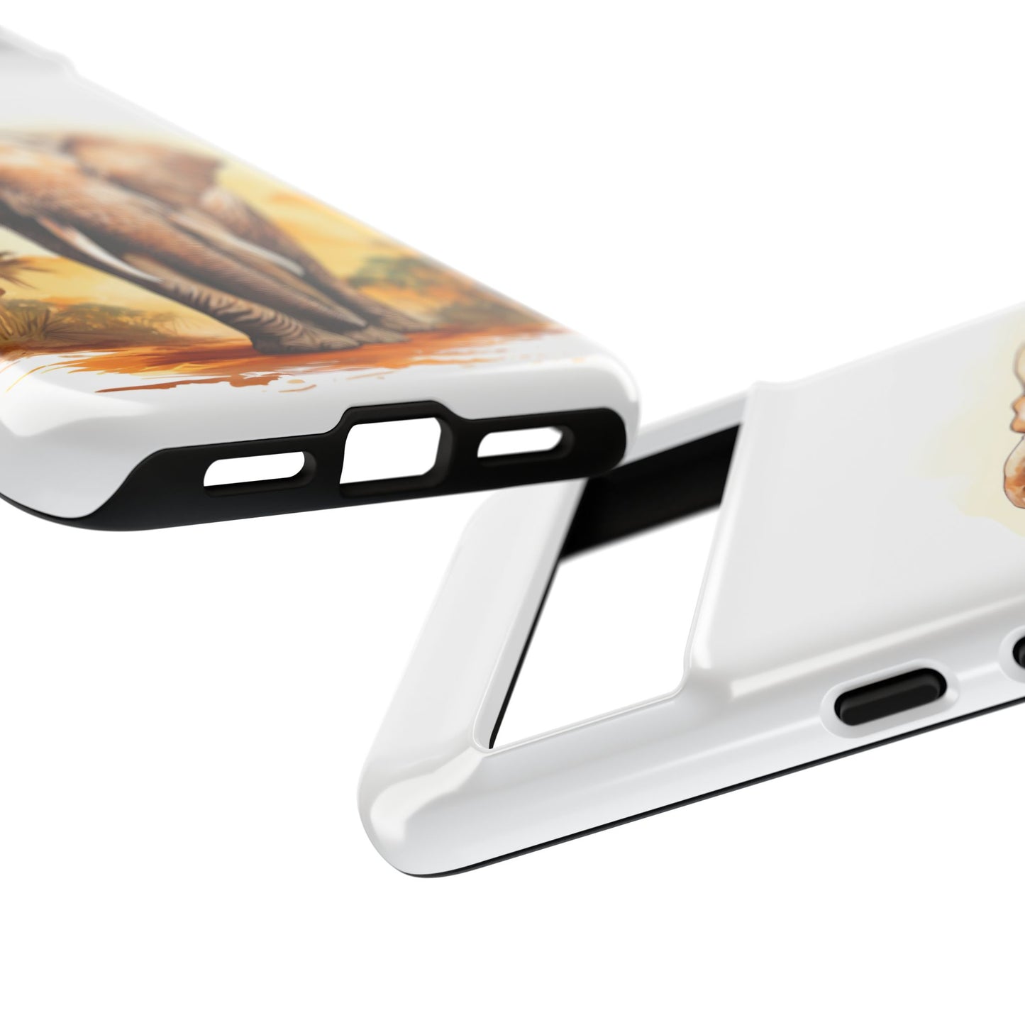 Safari Elephant Watercolor Mobile Cover – Majestic Wildlife Art