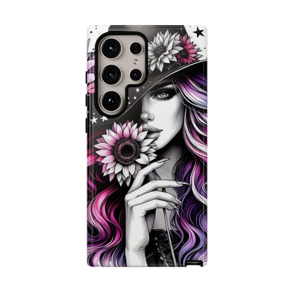 Mystic Bloom – Enchanted Witch & Floral Elegance Mobile Cover