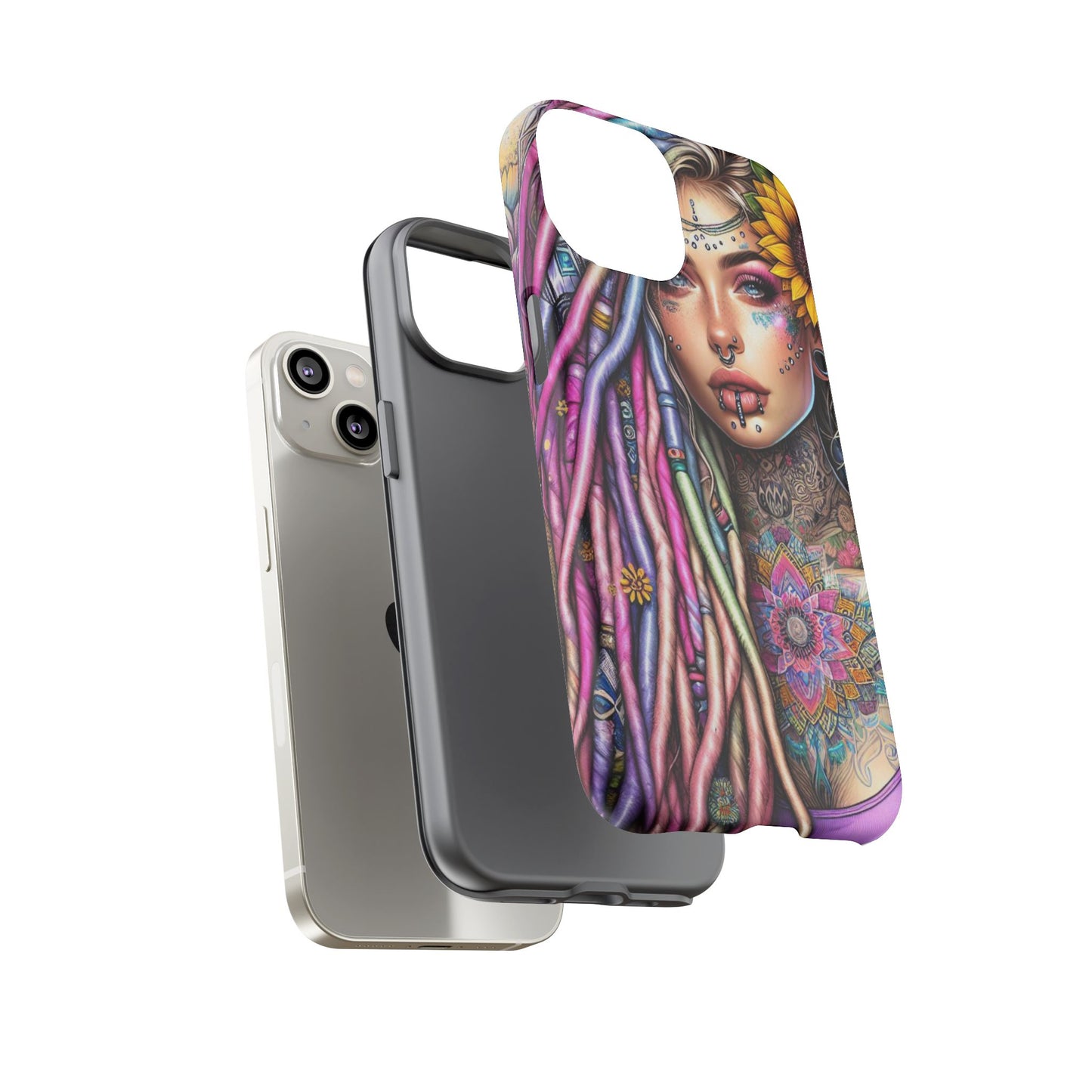 Boho Mandala Goddess – Ethereal Tattoo Art Mobile Cover