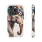 Joyful Floral Elephant Mobile Cover – Whimsical Watercolor Art