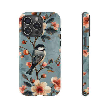 Floral Bird Phone Case - Elegant Nature-Inspired Cover for iPhone, Samsung & Google Pixel