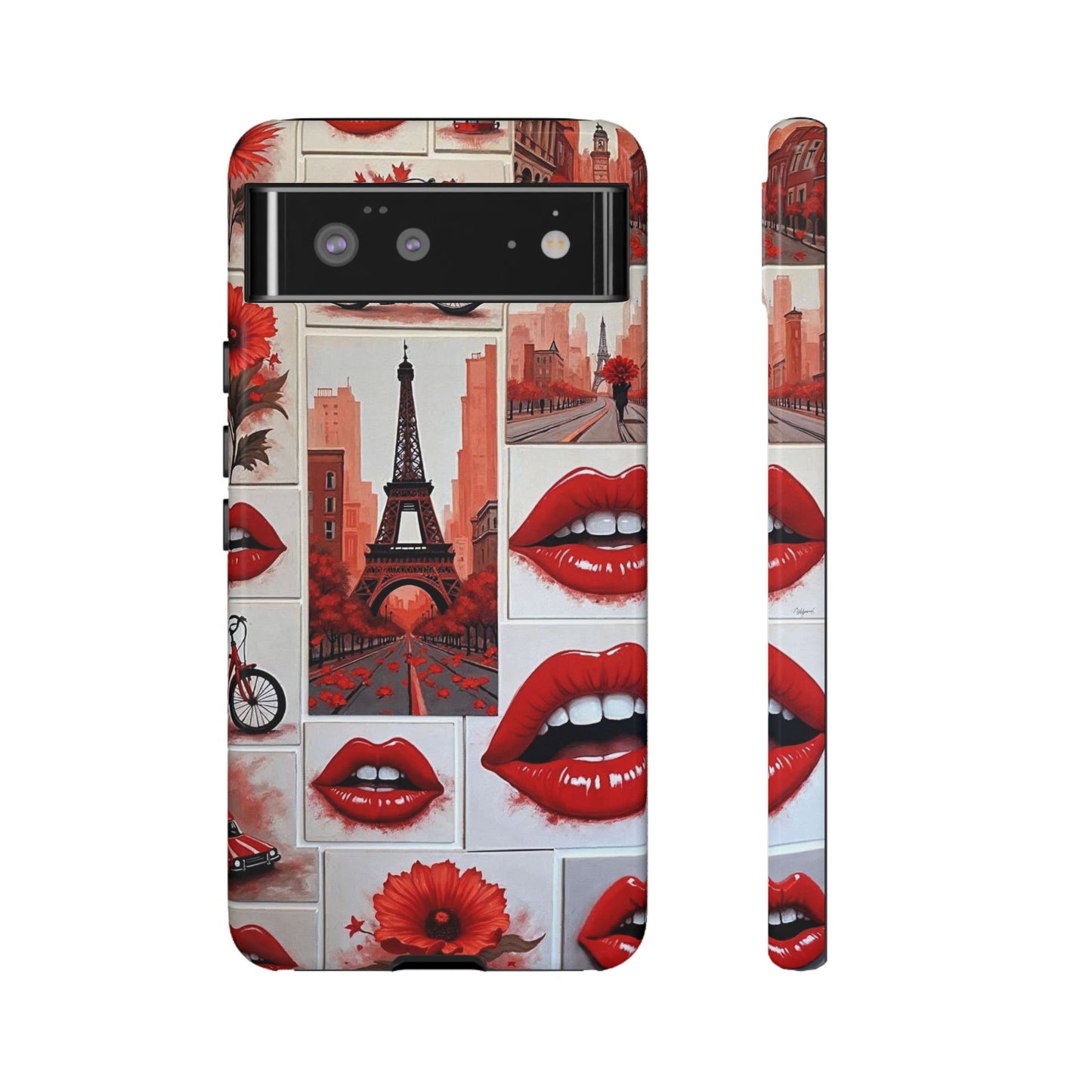Red Lips & Eiffel Tower Phone Case