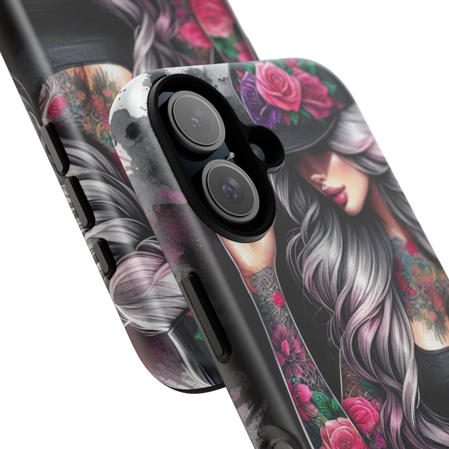 Ink & Roses – Edgy Floral Rebel Mobile Cover