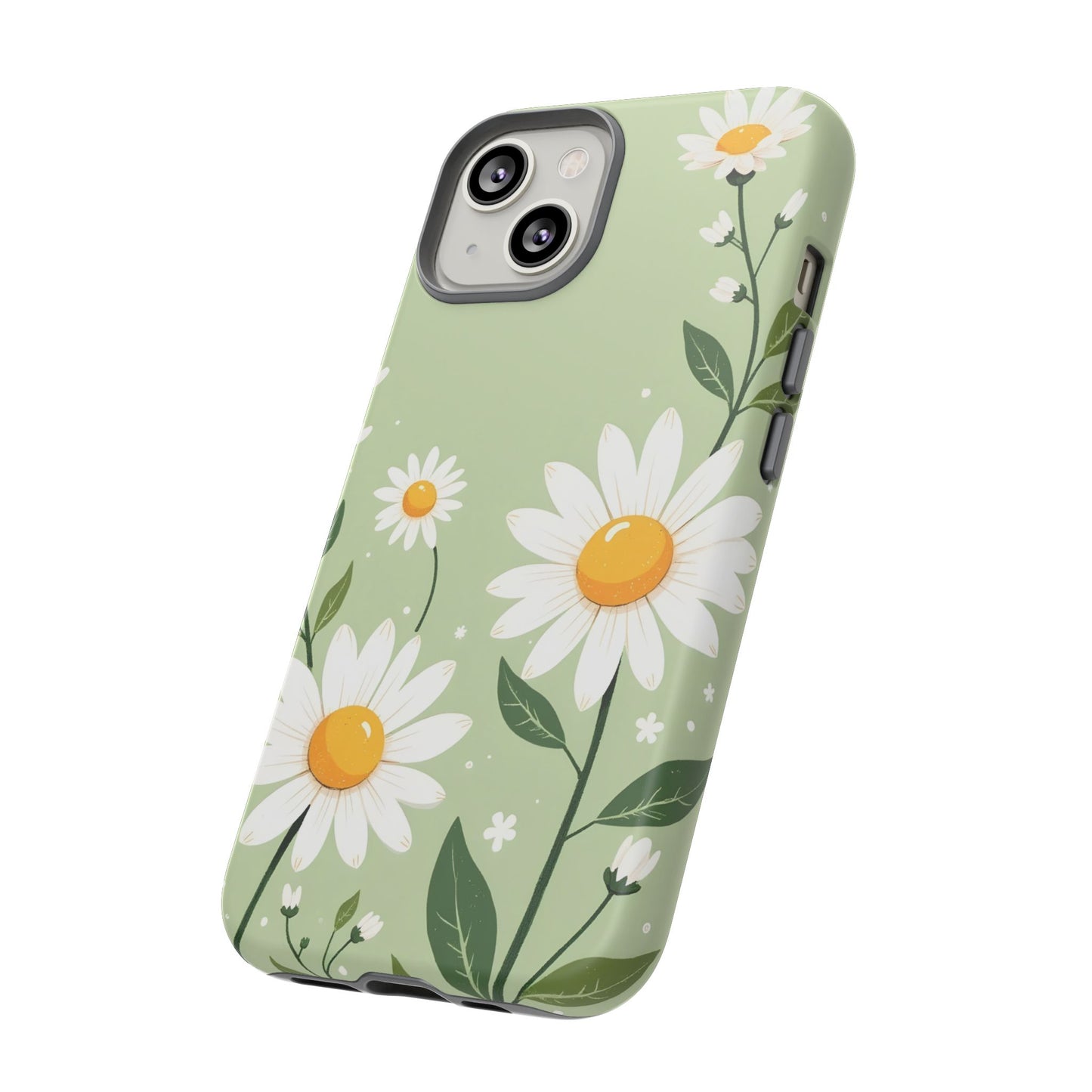 Green Floral Case, Daisy Pattern Design, Iphone Case Design, Perfect Gift For Her