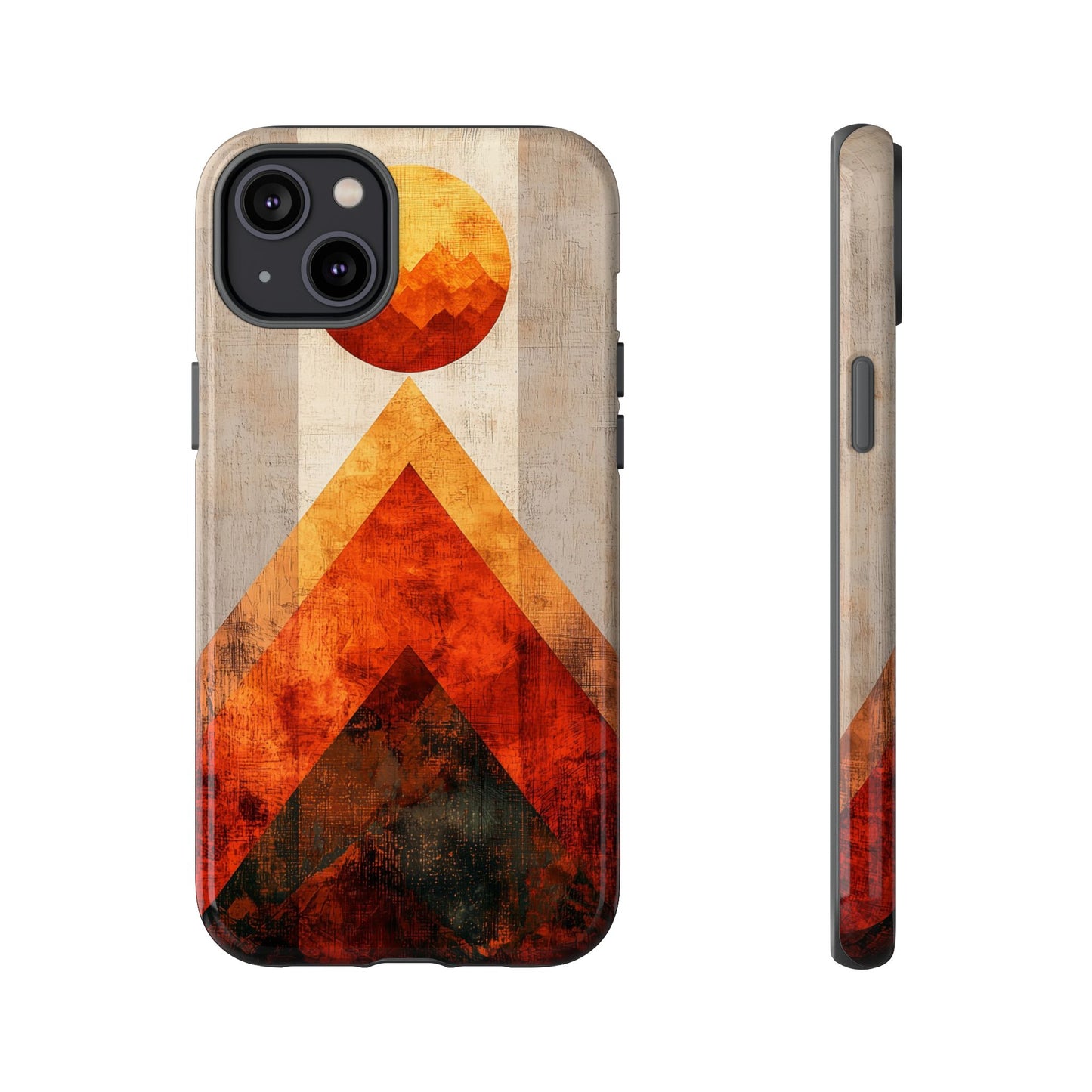 Boho Sun & Peaks Geometric Phone Case for iPhone, Pixel & Samsung