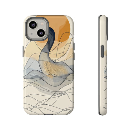 Serenity in Motion: The Abstract Swan Phone Case for iPhone, Samsung & Pixel