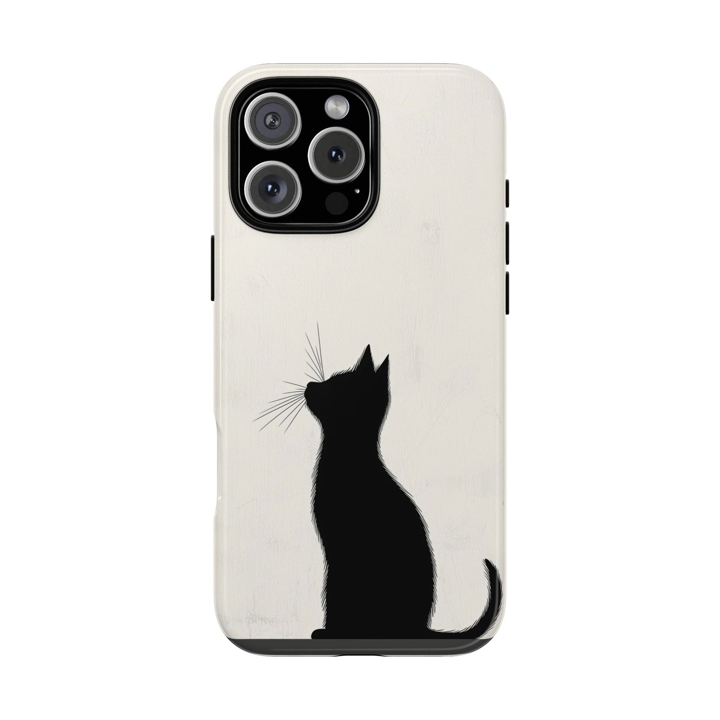 Silent Gaze: Minimalist Black Cat  Phone Case for iPhone, Samsung & Pixel