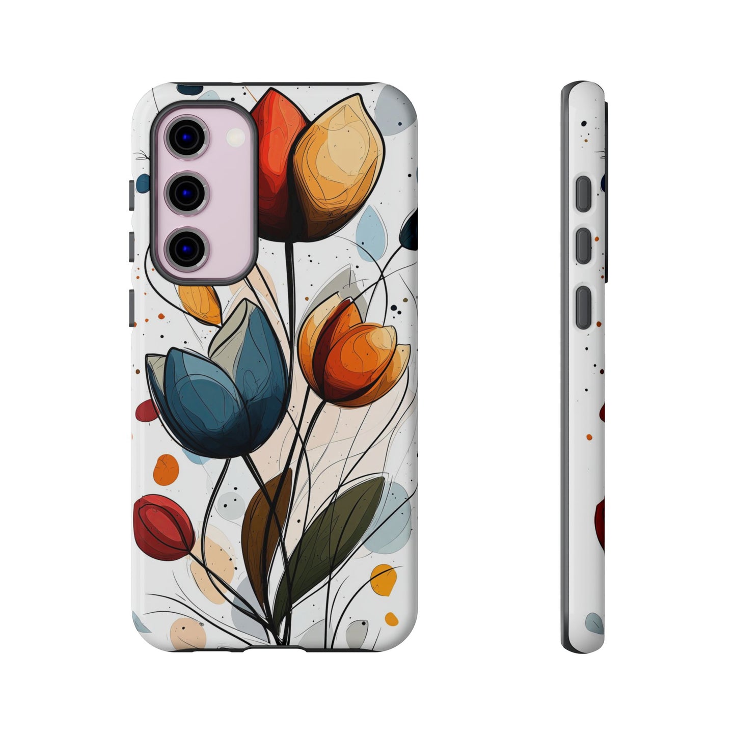 Tulip Whimsy – Artistic Floral Phone Case for iPhone, Pixel & Samsung