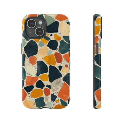 Terracotta & Teal Terrazzo Phone Case for iPhone, google Pixel & Samsung