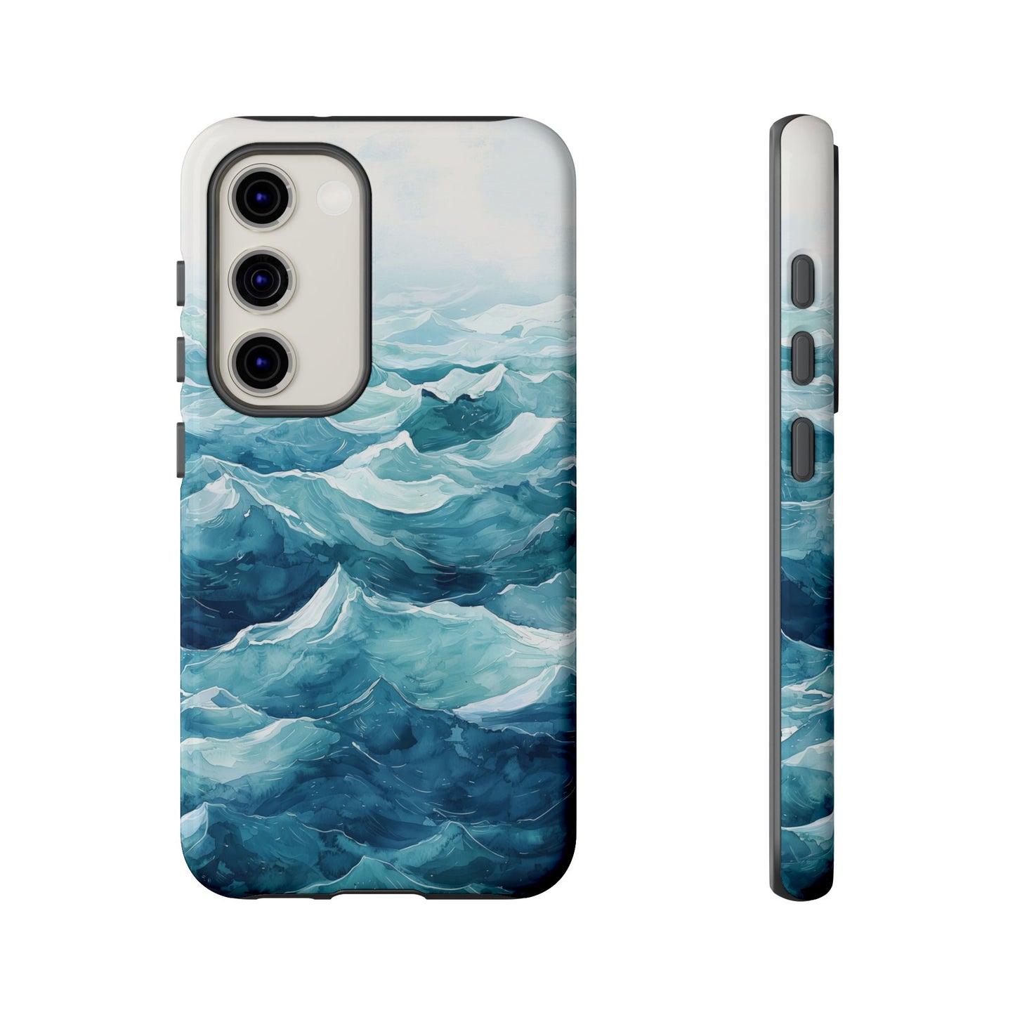 Aqua Drift Watercolor Phone Case for iPhone, google Pixel & Samsung