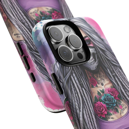 Shadow Rebel – Gothic Dreadlocks & Skull Mask Mobile Cover