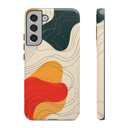 Wavy Vibes Abstract Phone Case – Bold Retro Design for iPhone, Samsung & Pixel