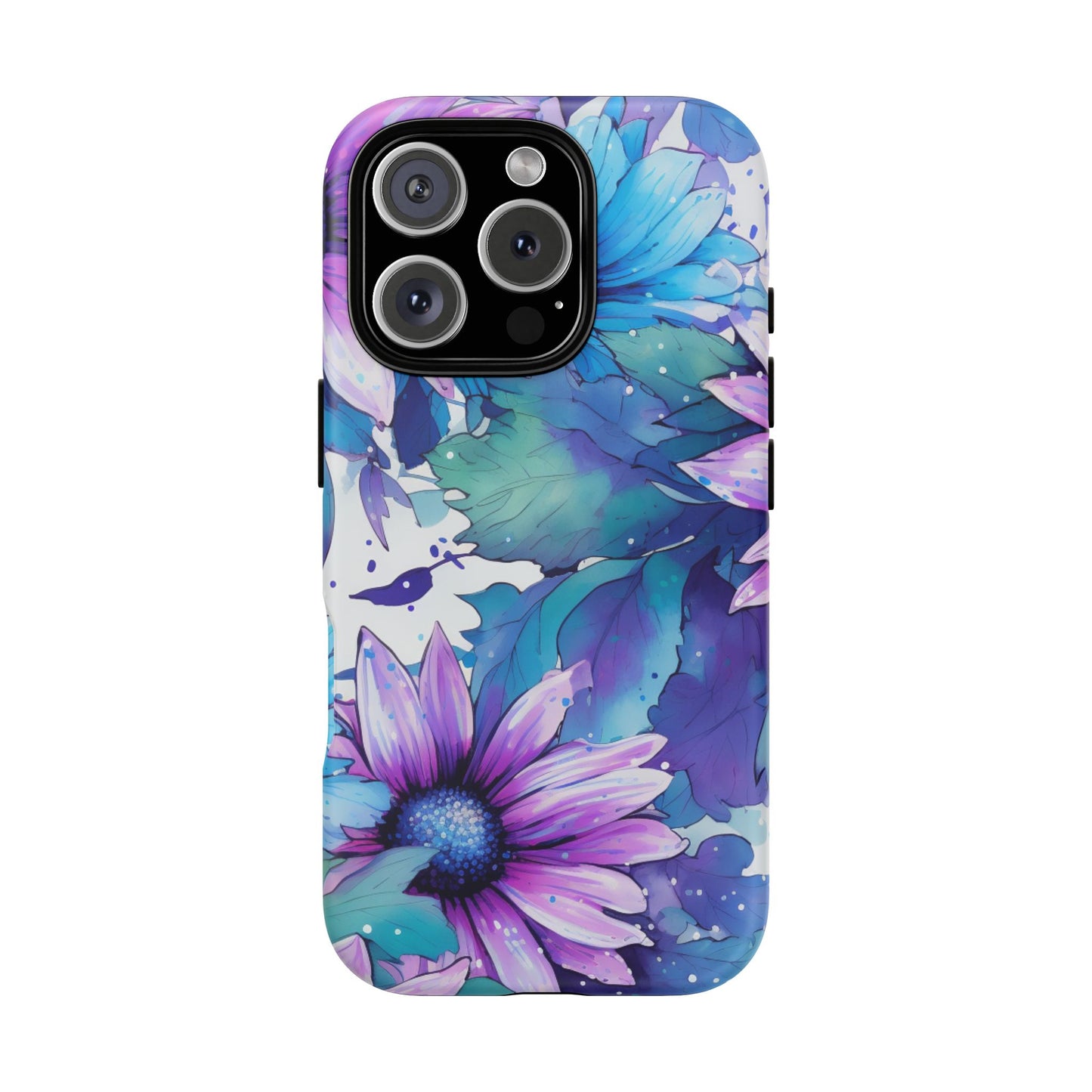 Dreamy Blue & Purple Floral Watercolor Mobile Case