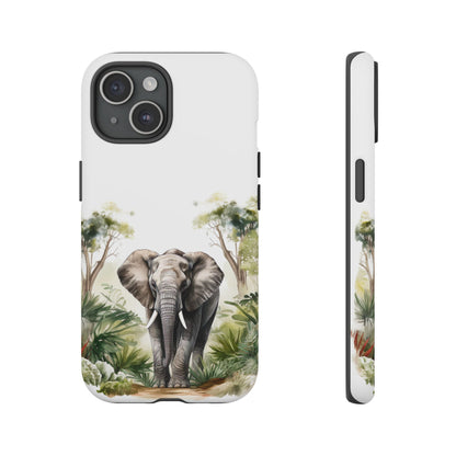 Serene Jungle Elephant Mobile Cover – Watercolor Wildlife Design