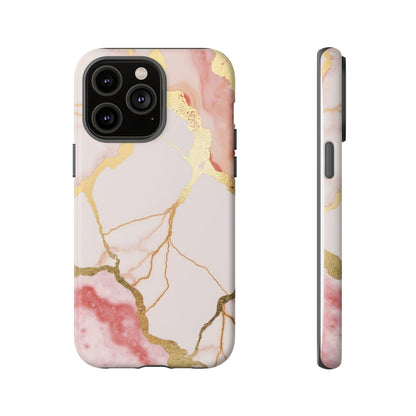 Beautiful Pink Minimal Marble Case Design