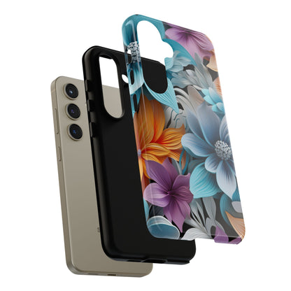 Elegant 3D Floral Bloom Mobile Case – Vivid & Artistic