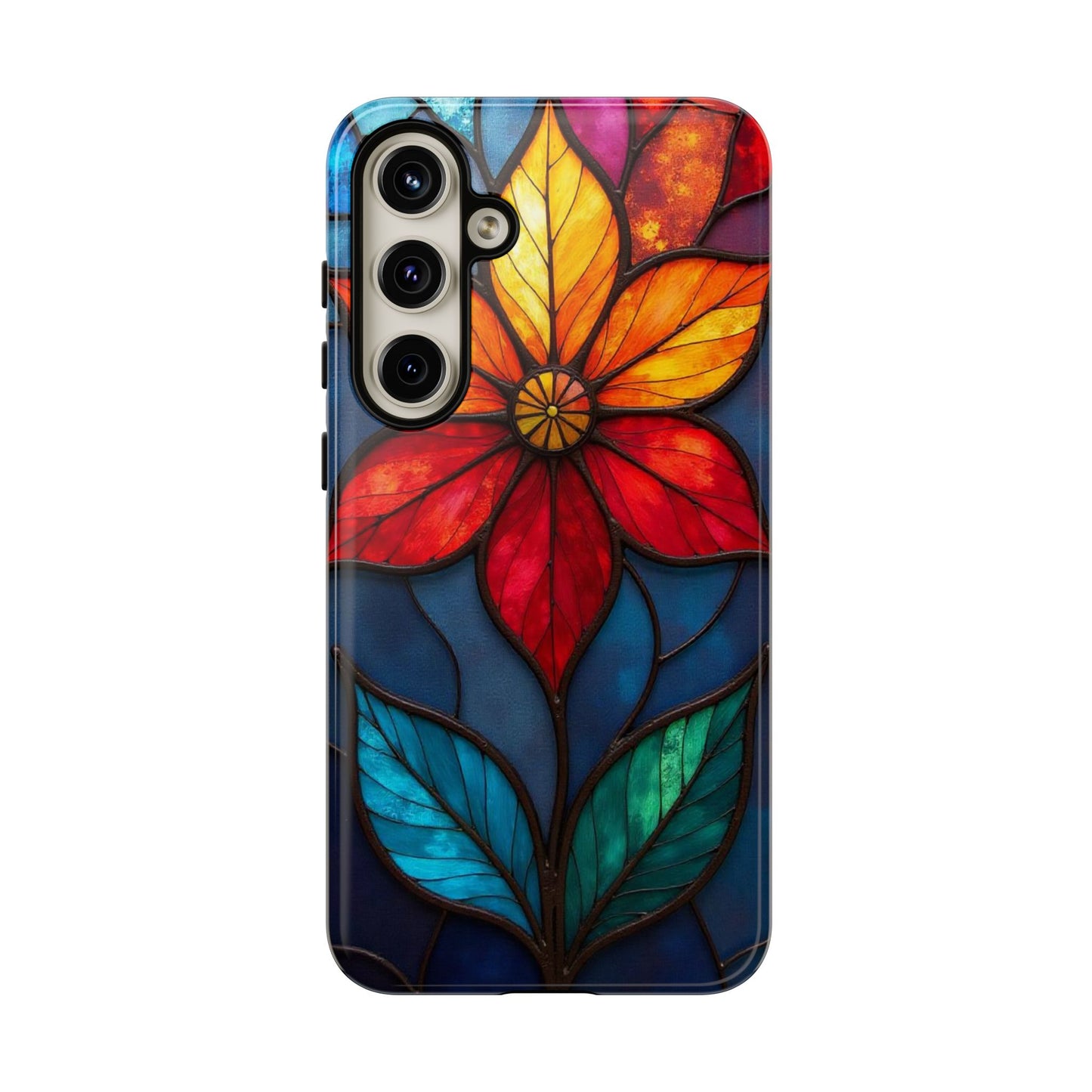 Radiant Blossom: Red and Orange Floral Elegance