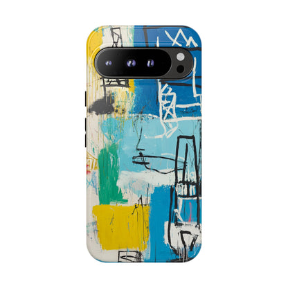 Artistic Phone Case – Jean-Michel Basquiat Graffiti Art - iPhone, Samsung & Google Pixel Cover - Artistic Painting Case,  Art Lover Gift