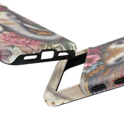 Elegant Floral Elephant Mobile Cover – Royal Mandala Art