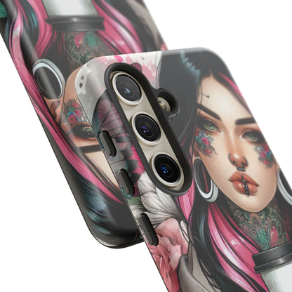 Tattooed Coffee Lover Art Mobile Case