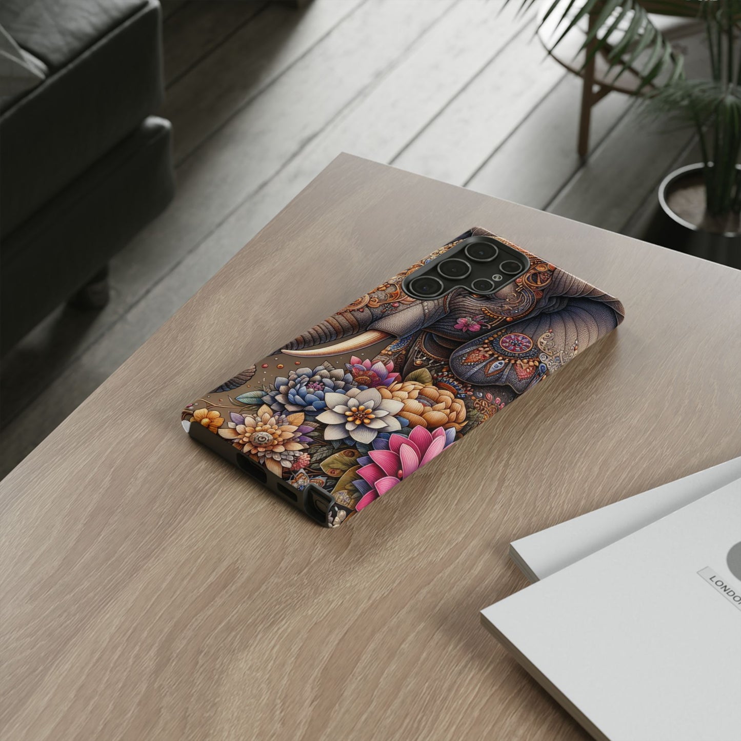 Royal Ornate Elephant Mobile Cover – Luxurious Bohemian Art