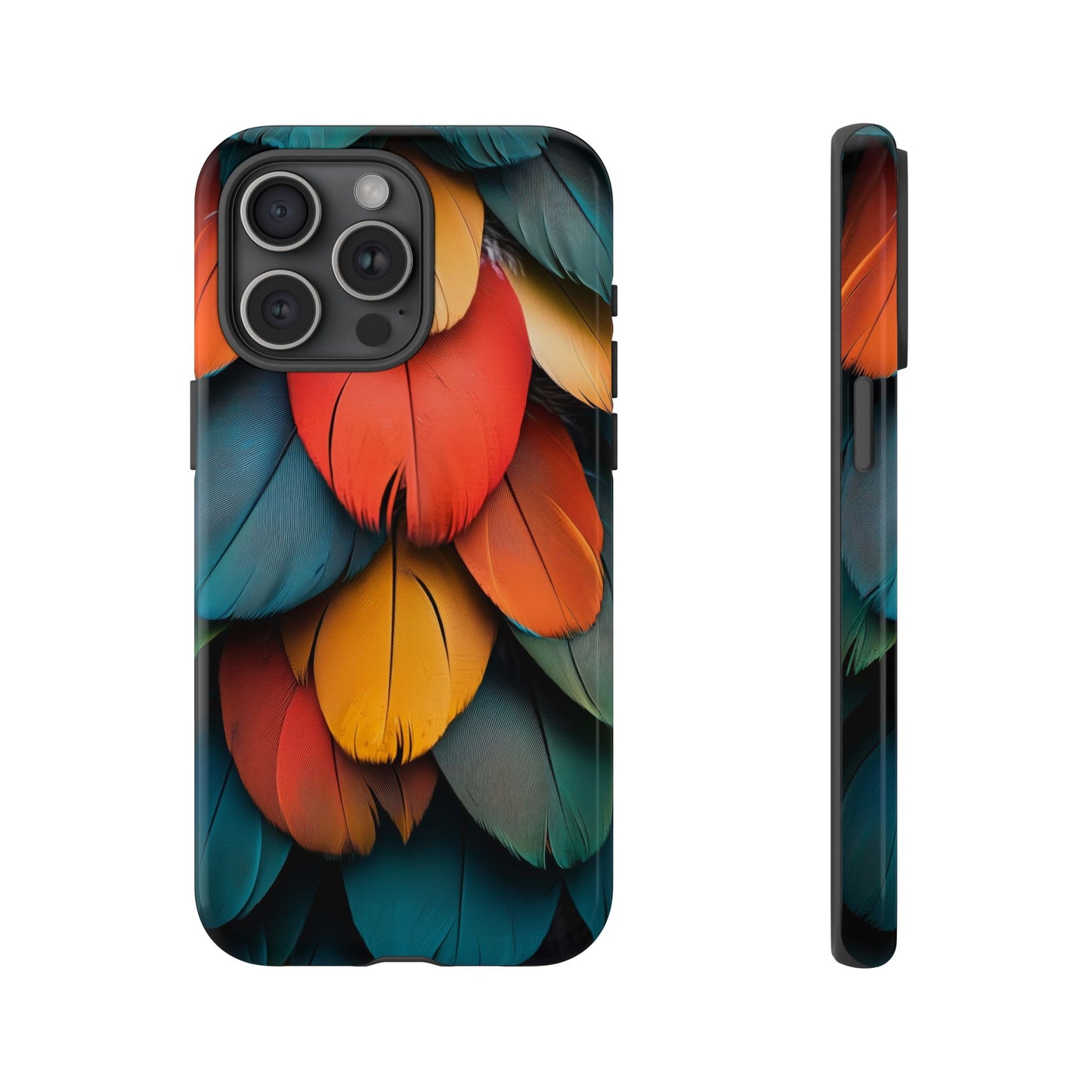 Exotic Macaw Feather Phone Case for iPhone, Samsung & Google Pixel