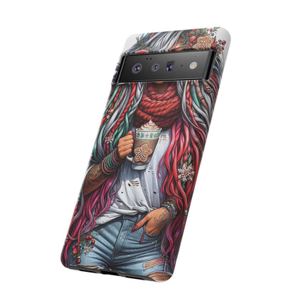 Boho Winter Queen – Cozy Dreads & Holiday Vibes Mobile Cover