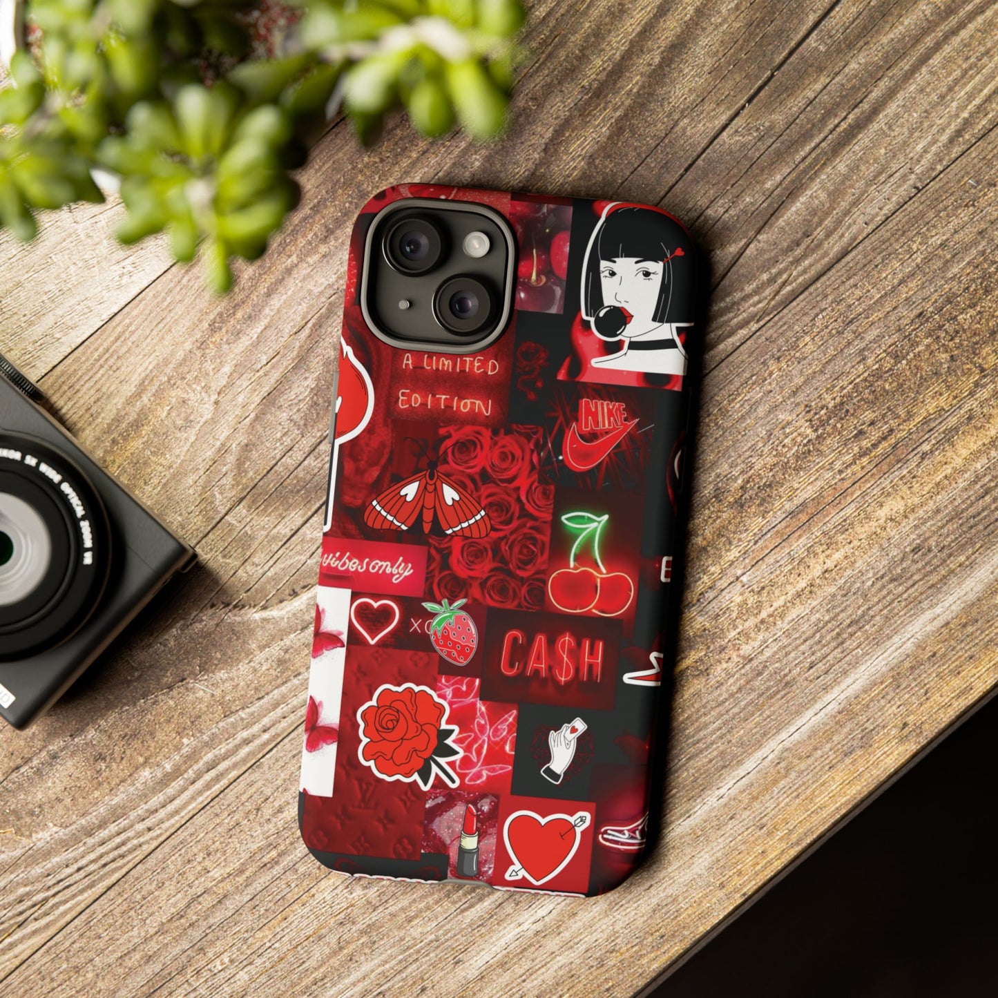 Red Pop Art Neon Vibes Phone Case