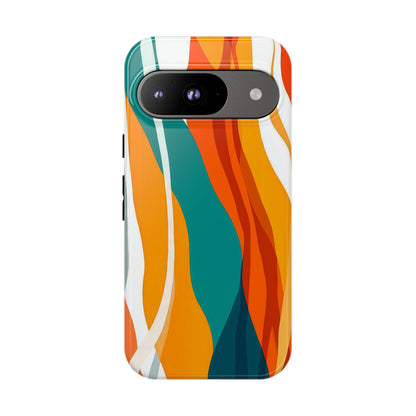 Sunset Waves – Retro Abstract Phone Case for iPhone, Samsung & Pixel