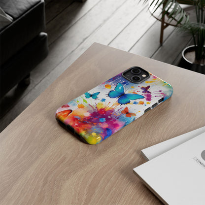 Vibrant Watercolor Butterfly Mobile Case