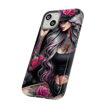Ink & Roses – Edgy Floral Rebel Mobile Cover
