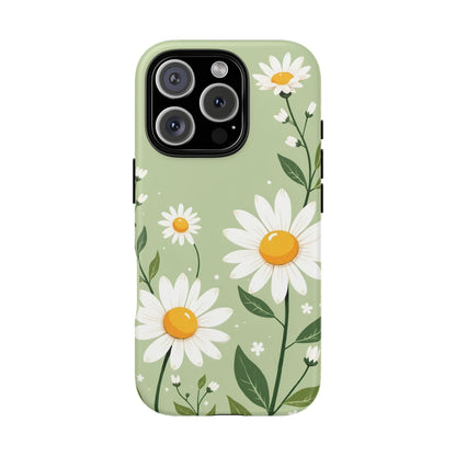 Green Floral Case, Daisy Pattern Design, Iphone Case Design, Perfect Gift For Her