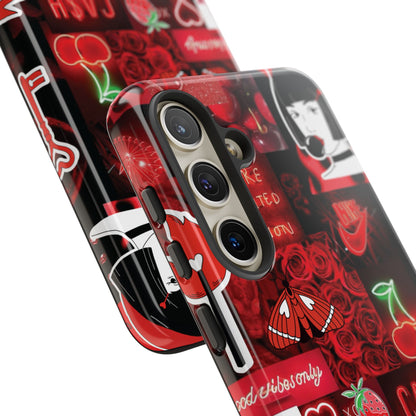 Red Pop Art Neon Vibes Phone Case
