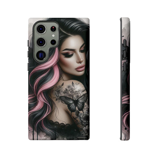 Butterfly Noir – Gothic Beauty & Inked Elegance Mobile Cover