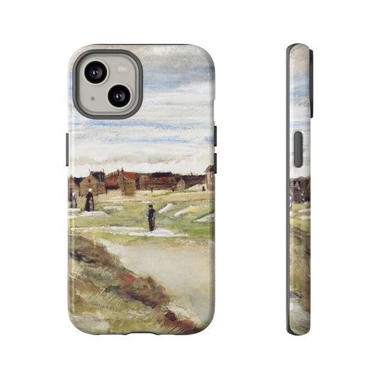 Van Gogh Village Painting Phone Case - iPhone, Samsung, Pixel - Art Print Cover, Gift for Art Lovers