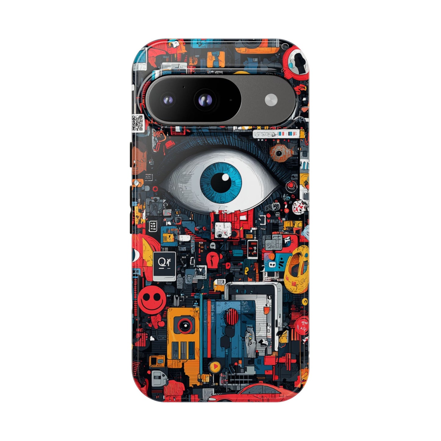 Contemporary Art Phone Case – Basquiat Graffiti Cover - iPhone, Samsung & Google Pixel Cover - Artistic Painting Case,  Art Lover Gift