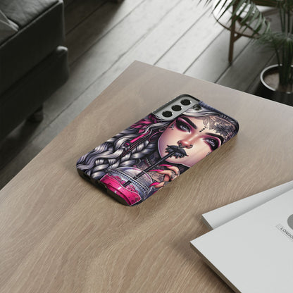 Icy Rebel – Silver Dreads & Edgy Street Chic Mobile Cover
