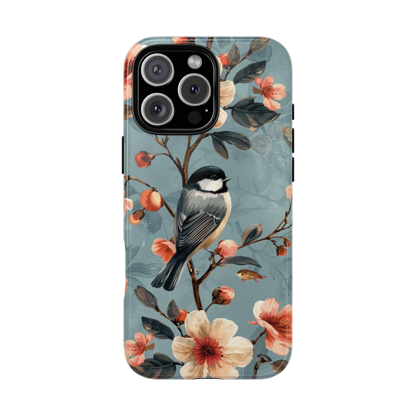 Floral Bird Phone Case - Elegant Nature-Inspired Cover for iPhone, Samsung & Google Pixel
