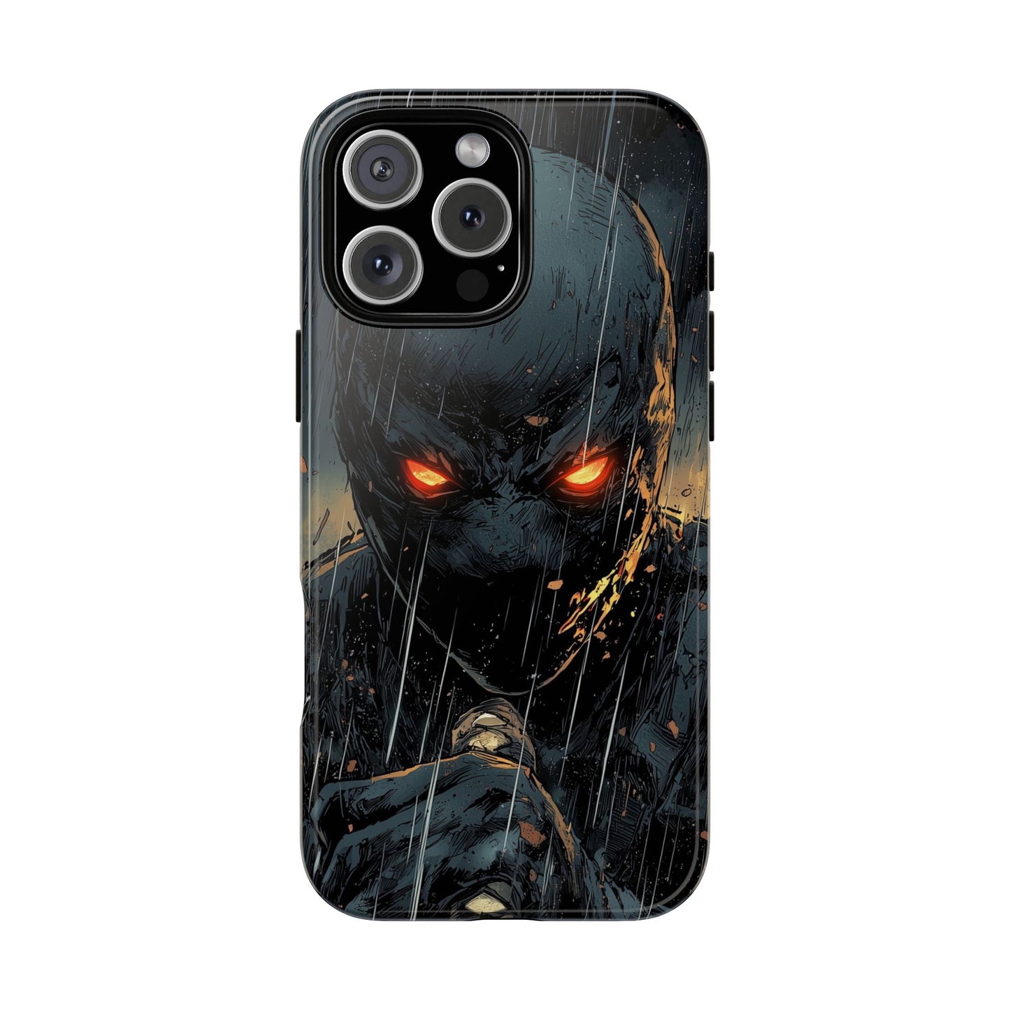 Shadowblade Vengeance | Dark Comic Assassin in the Rain Phone Case for iPhone, Samsung & Pixel