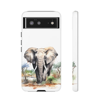 Safari Watercolor Elephant Mobile Cover – Artistic Wildlife Design