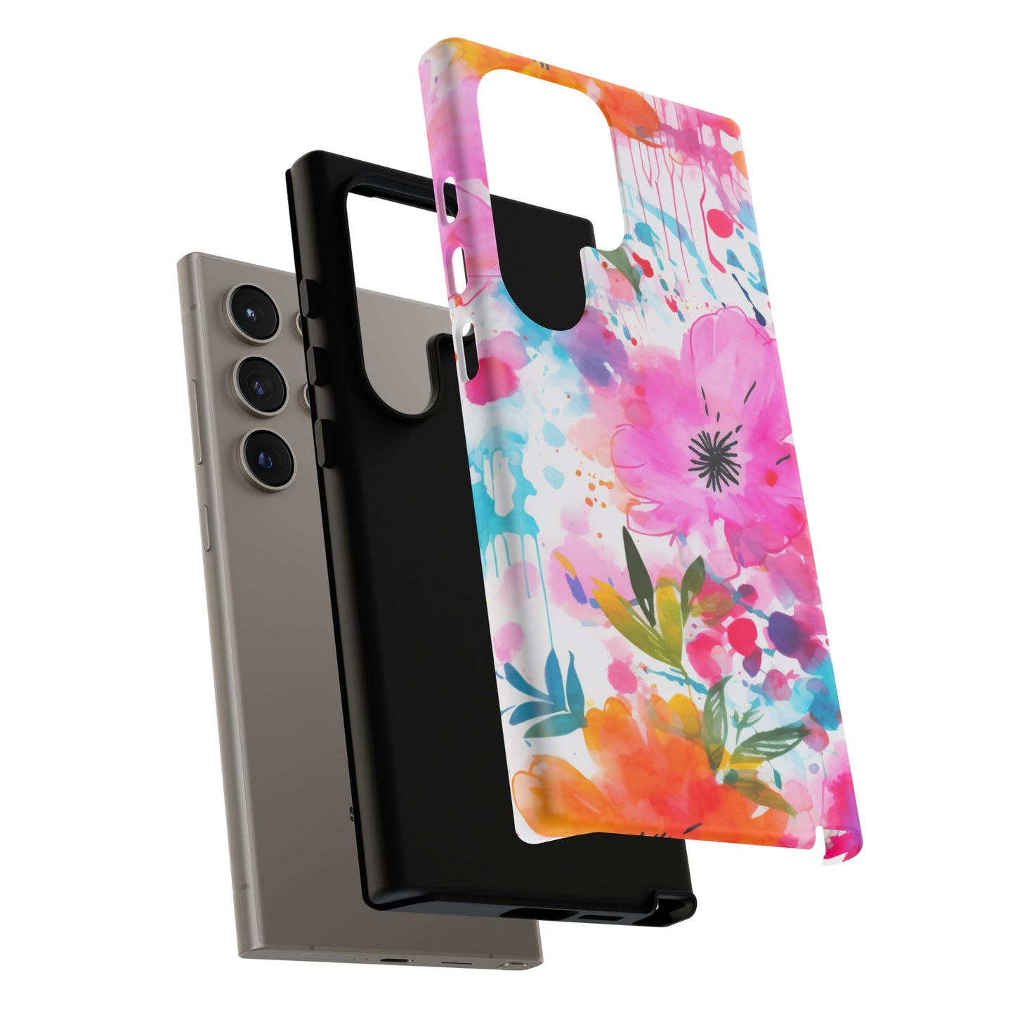 Vibrant Watercolor Floral Phone Case – Artistic & Colorful Design