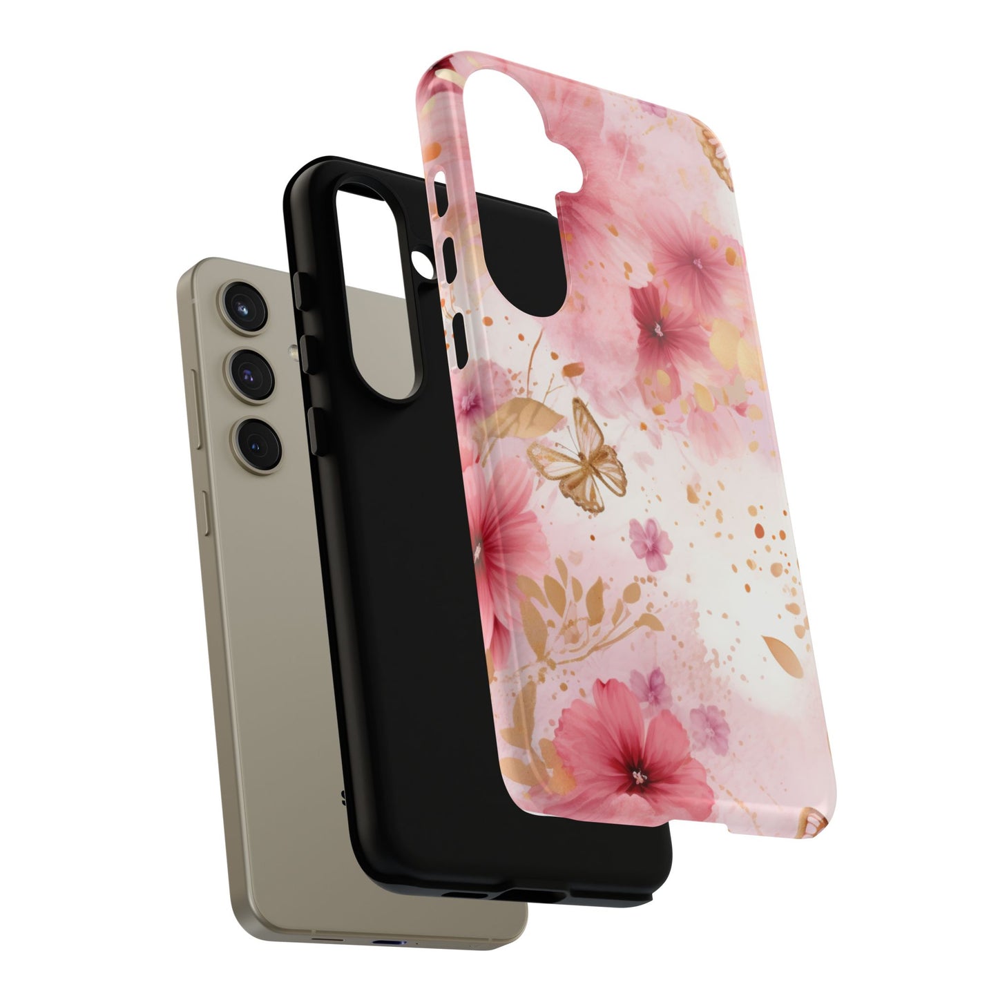 Blush Elegance Floral Mobile Case