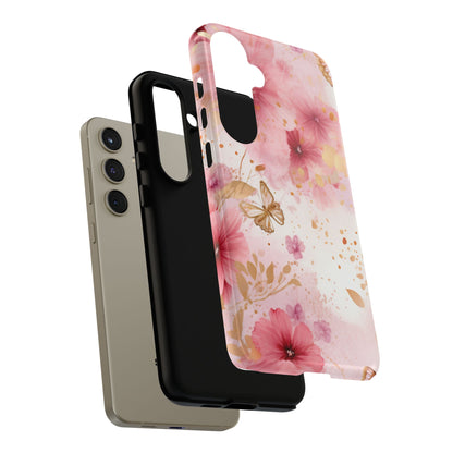 Blush Elegance Floral Mobile Case