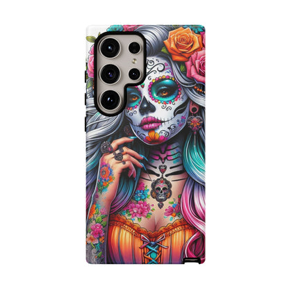 Sugar Skull Goddess – Día de los Muertos Floral Queen Mobile Cover