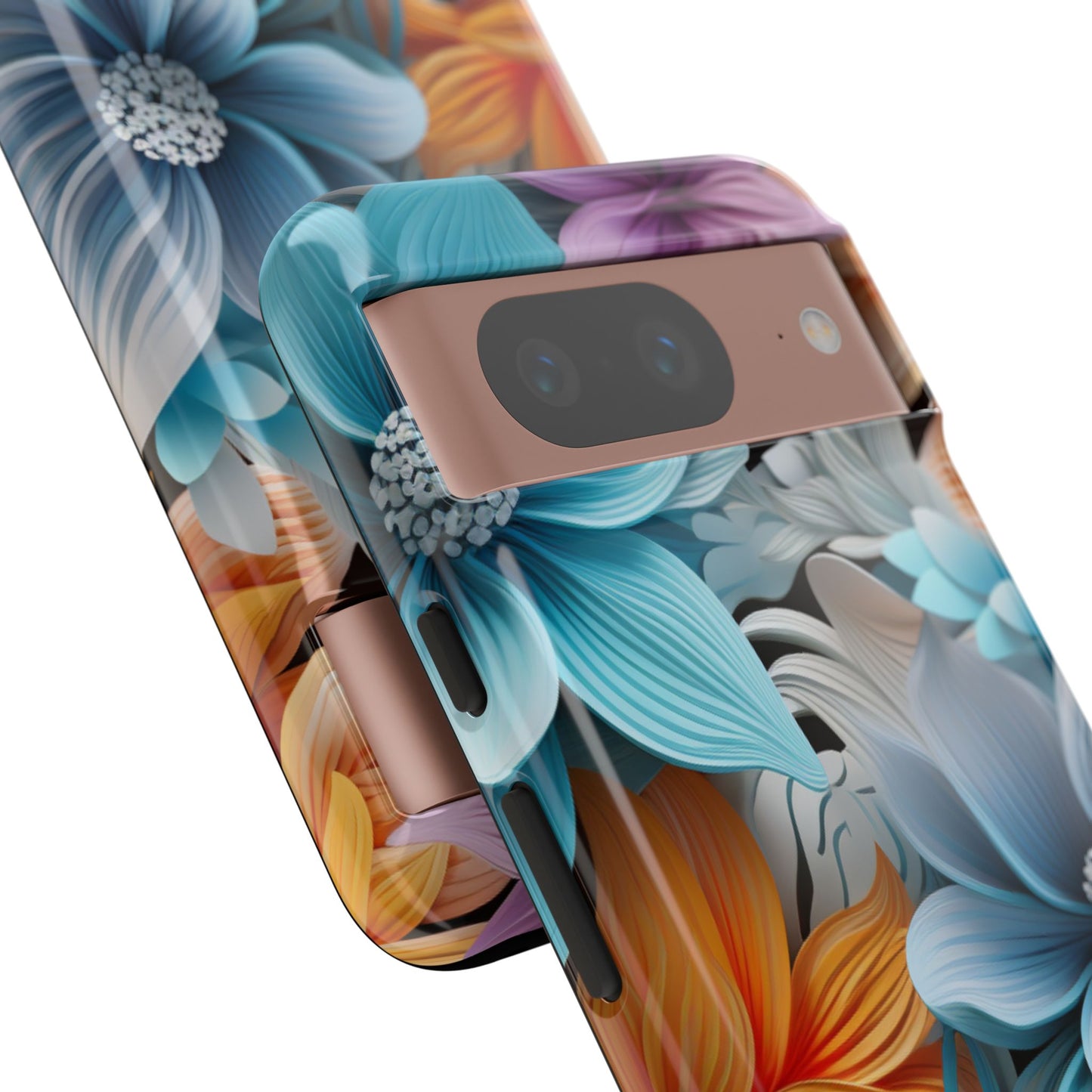 Elegant 3D Floral Bloom Mobile Case – Vivid & Artistic