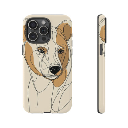 Soul of the Wild: Minimal Bear Portrait Phone Case for iPhone, Samsung & Pixel