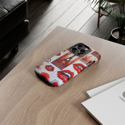 Red Lips & Eiffel Tower Phone Case