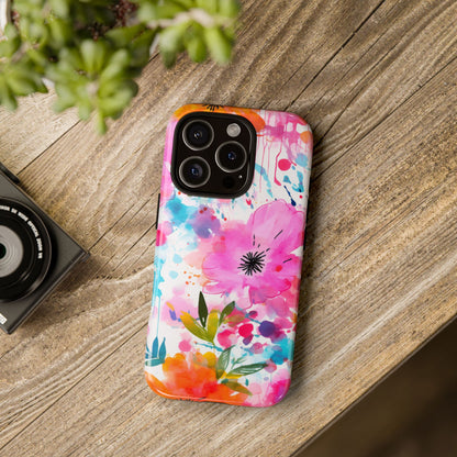 Vibrant Watercolor Floral Phone Case – Artistic & Colorful Design